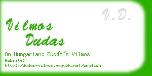 vilmos dudas business card